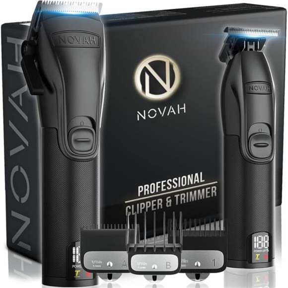 Professional Hair Clippers for Men, Professional Barber Clippers and Trimmer Set - Picture 1 of 7